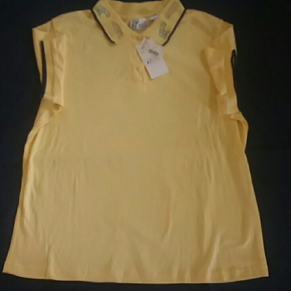 Light yellow women's polo size XL NWT